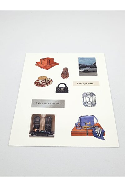 genernic Luxury Lifestyle Aesthetic Decal Sticker Sheet – I Am a Millionaire ...