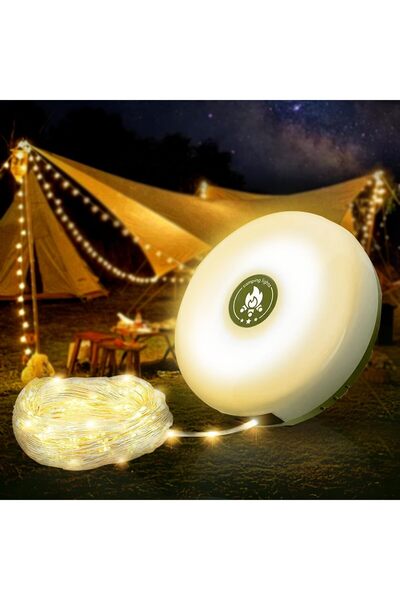 Zen Store Camping String Lights, 2 in 1 Tangle-Free String Lights with 8 Adjustable Modes, LED Camping Lantern