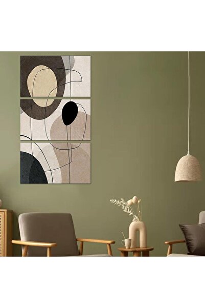Generic لوحه جداريه مودرن فن تجريدي - 24085 - مقسمه ثلاثة قطع
