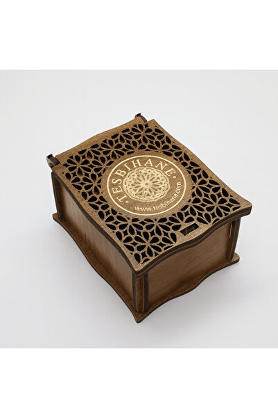 Tesbihane Hediye Notu Yazılı Kahverengi Ahşap Kolye Küpe Bileklik Set Hediye ...