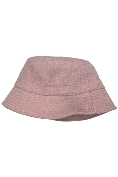 Sofist İstanbul Powder Unisex Soft-Textured Thick Bucket Hat Pudra Pembe Akrilik Kaşe Kalın Yumuşak Kışlık Şapka