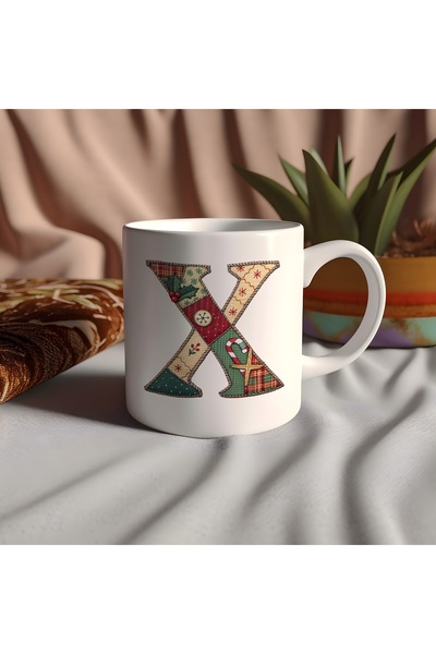 Beramussa كوب بتصميم حرف X بطابع السنة الجديدة - تصميم بتأثيرات مميزة لمفهوم ...