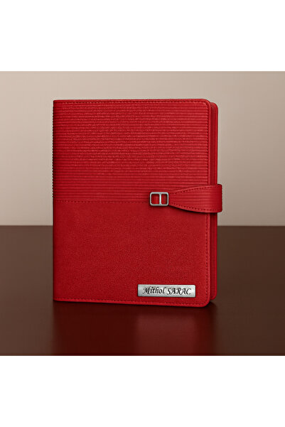 promosyon denizi Isme Özel Kırmızı Organizer Ajanda 2026 Tarihli Günlük Ajand...