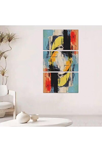 Generic لوحه جداريه مودرن فن تجريدي - 24061 - مقسمه ثلاثة قطع