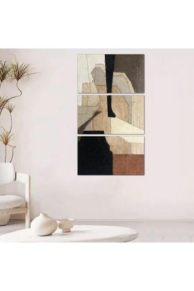 Generic لوحه جداريه مودرن فن تجريدي - 24071 - مقسمه ثلاثة قطع
