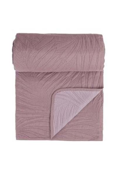 OEM Double-Sided Pink Purple Bedspread with Embossed Leaf Pattern 220 x 240 cm