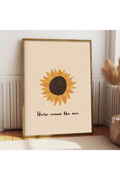 512 STORE Estetik Güneş Duvar Dekor Çerçevesiz Duvar Poster Salon Yatak Odası...