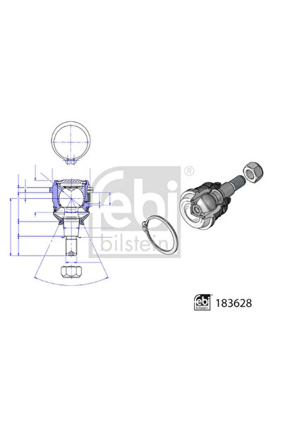 FEBI BILSTEIN Articulatie Sarcina/Ghidare Axa Fata Dreapta Hyundai Bayon/Cret...