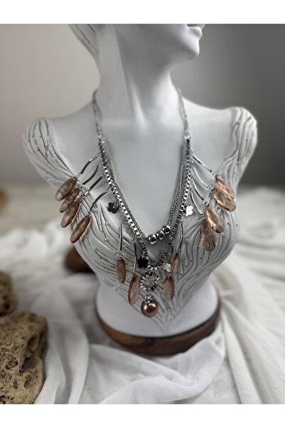 SEDEF TAKI Vintage taşlı kolye