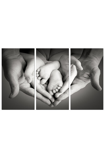 Generic Wall Plaque - Family Welcomes Newborn - 1528 - Divided into 3 Pieces ...