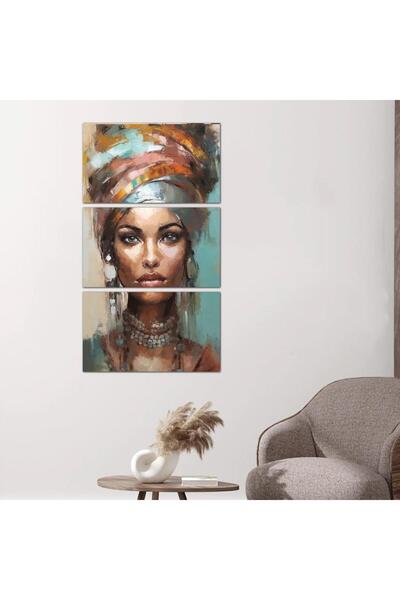 Generic لوحه جداريه رسمة إمرأّه - ٢٤١٦٨ - مقسمه ثلاثة قطع