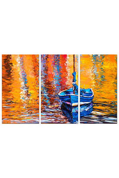 Generic لوحه جداريه - قارب - 1557 - مقسمه ثلاثة قطع