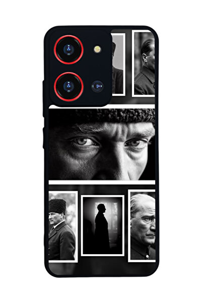 Reeder S19 Max Pro S 108 Mp Compatible Printed, Matte Black, Soft Silicone, Protective, Shock Absorbing Cover, Case