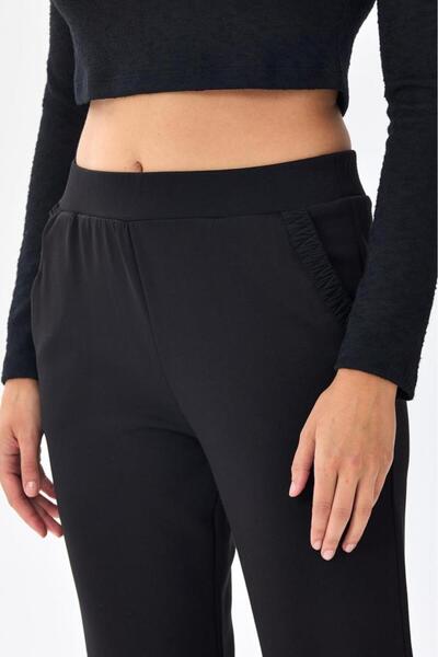 İKİLER Beli Lastikli Cepli Pantolon 256-2113