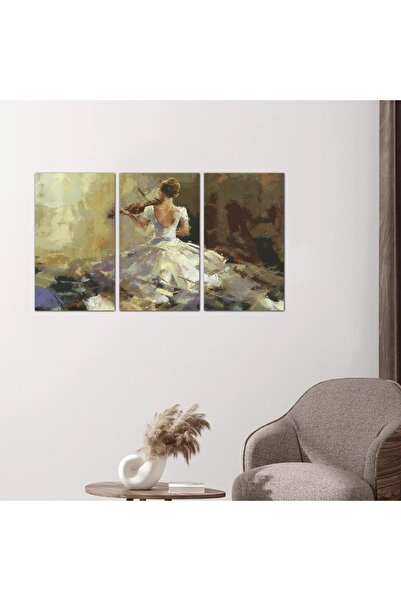 Generic لوحه جداريه إمرأه تعزف الكمان - ٢٤٥٢٩ - مقسمه ثلاثة قطع