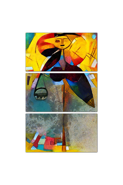 Generic لوحه جداريه - فن تجريدي - 706 - مقسمه ثلاثة قطع