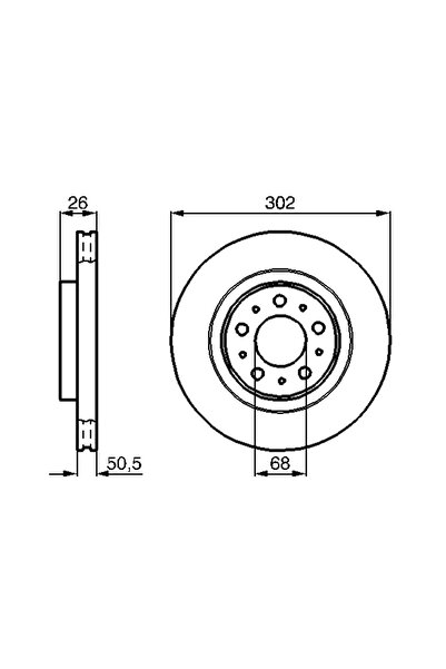 Bosch Disc Frana Volvo C70 1/S70/V70 1