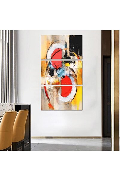 Generic لوحه جداريه مودرن فن تجريدي - 24047 - مقسمه ثلاثة قطع