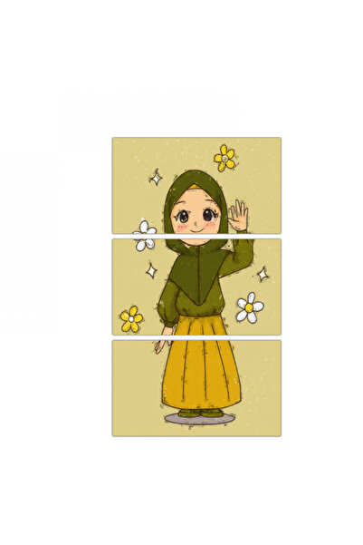 Generic لوحه جداريه لغرف الأطفال -kids6 - مقسمه ثلاثة قطع