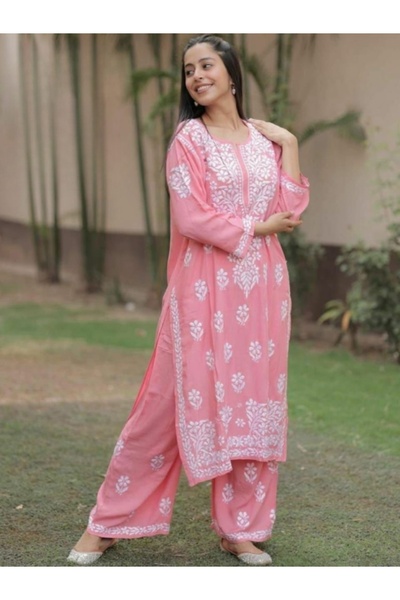 MYSMAR سراويل و قمصان هندية قطن رايون وردي - HRT2315 | لون القرنفل