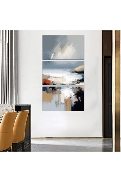 Generic لوحه جداريه مودرن رسمة فنيه للبحر - 24051 - مقسمه ثلاثة قطع