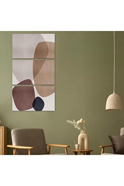 Generic لوحه جداريه مودرن فن تجريدي - 24099 - مقسمه ثلاثة قطع