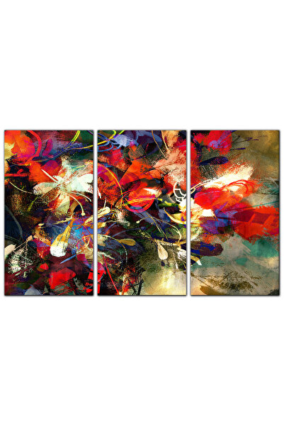 Generic لوحه جداريه - زهور - 696 - مقسمه ثلاثة قطع