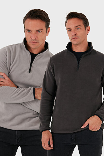 Buratti Slim Fit Μισής Φερμουάρ Stand Collar 2-πακέτο Polar Ανδρικό POLAR 5906003S2