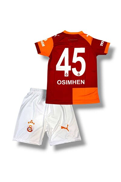 Atlas Galata.sarây\\V.Osimhen Sarı Kırmızı 2026 Parçalı Yeni Sezon Çocuk Futbol Forması 2'Li Seti