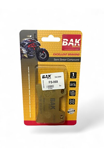 BAK RKS RZ250S ZONTES ZT250T-E 250TE YARI SİNTERLİ (YARI METALİK) ÖN FREN BALATASI