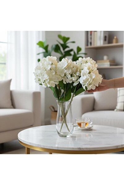 Shila زهرة اصطناعية بيضاء من نوع الأورتنتا