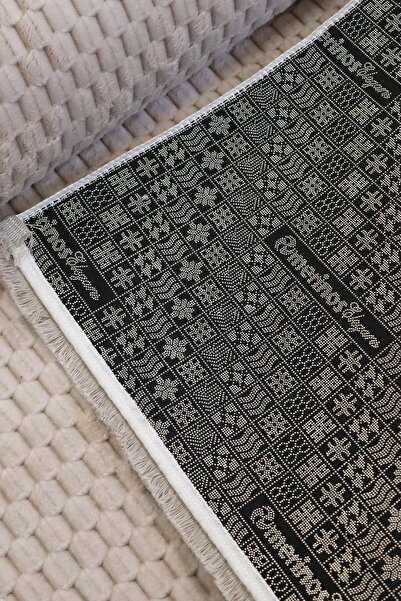 melian Merinos Fringed Nexus Non-Slip Based Cut Embossed Living Room Hallway Washable Carpet Brown