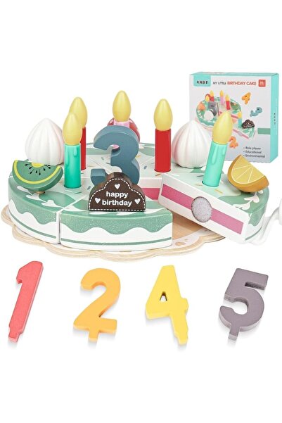Malvys Jucărie din lemn Tort Happy Cake cu numere, jucărie educativă Montesso...