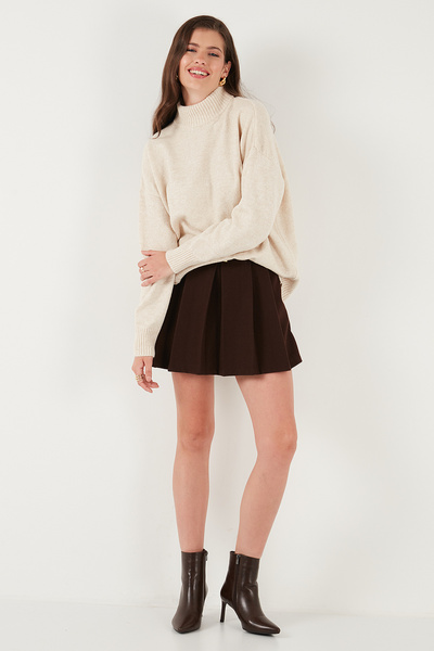 Lela Oversize Fit Turtleneck Soft Textured 2-Pack Knitwear Sweater Sweater 680Kz00469S2