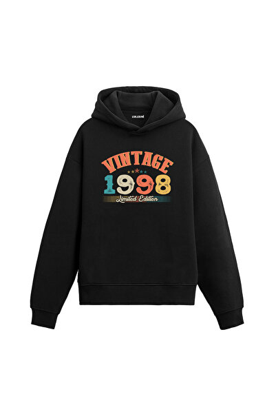 Colermi هوديي عتيق الطراز موديل 1998 مطبوع عليه تاريخ الميلاد هوديي للجنسين