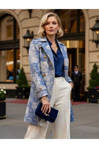 Butik Şenel Jakarlı Denım Kuşaklı Trençkot