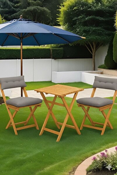 Rual Bahçe Balkon Dolgulu Sandalye Minderi Sırt Dayamalı 2'li 40x40 Su Geçirm...