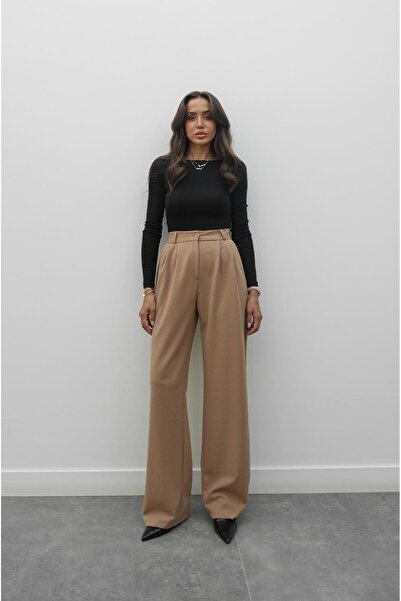 Havoş Camel Oscar Palazzo Pants