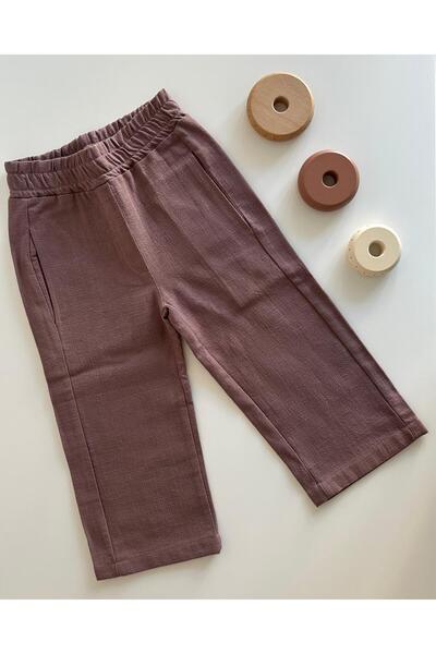 Luna Kids Store Girl's Linen Trousers Purple