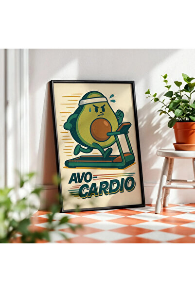 512 STORE Estetik Avakado Kardiyo Spor Tema Duvar Dekor ÇERÇEVESİZ Poster Spo...