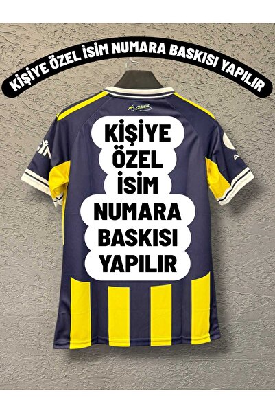 Atlas Kişiye Özel İsim Ve Numara Baskılı FênerBâh'çe Sarı Lacivert Çubuklu Yetişkin Futbol Forması