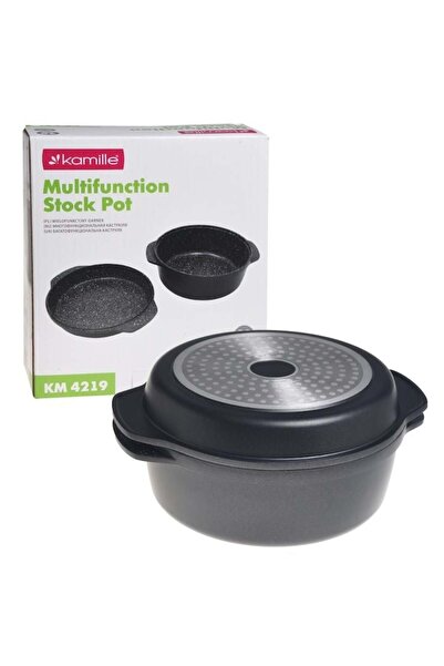 Kamille Pot with lid, Kamille, aluminum, non-stick, 2.5 l, 20 x 7.5 cm, black