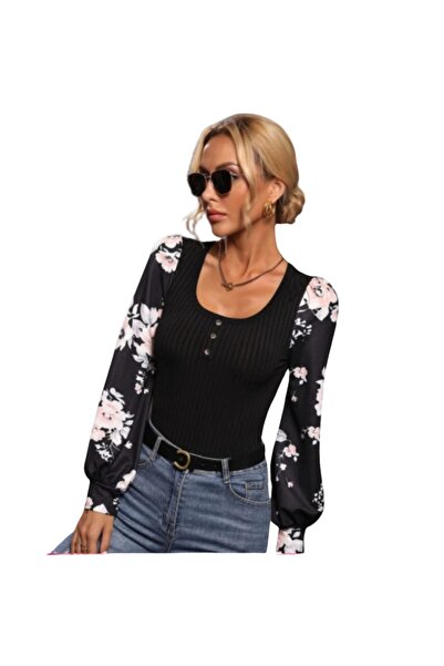VEYA Long Sleeve Floral Bodysuit