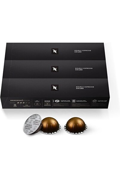 Nespresso VertuoLine Double Espresso CHIARO، 100 جرام، عبوة من 3 أكمام