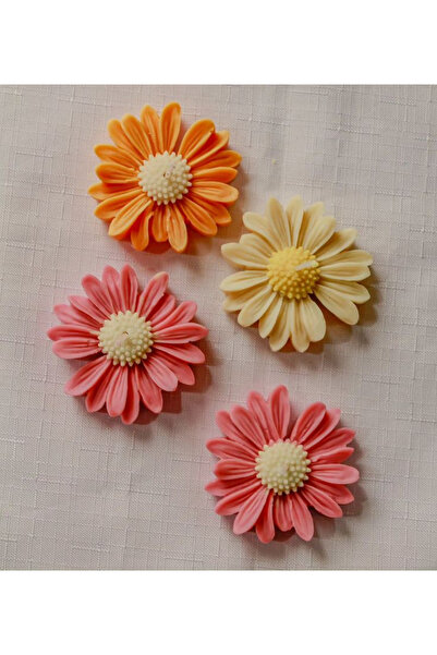 NİLCANDLE El Yapımı Doğal - 5'li Papatya - Mum Seti –Kokulu, Dekoratif ve Hed...