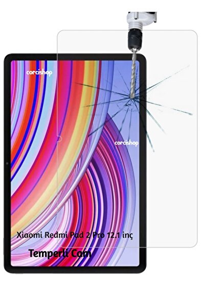 corcishop Xiaomi Redmi Pad 2 Pro inç Uyumlu Premium Temperli Ekran Koruyucu K...