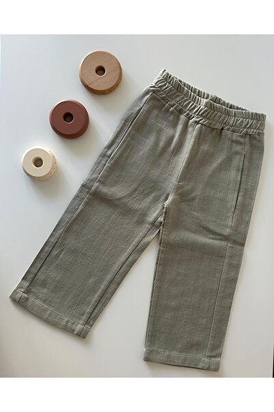 Luna Kids Store Girl's Linen Trousers Green
