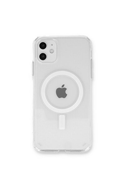 iPhone 11 Kılıf Pc Real Magsafe Kapak - Şeffaf uyumlu