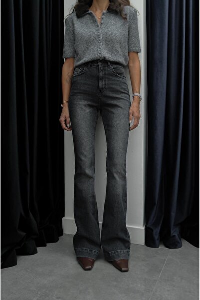 Havoş Smoked Shepis Spanish Leg Jeans