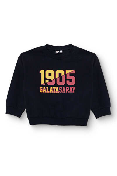 Galatasaray Unisex Sweatshirt İki İplik Bisiklet Yaka Uzun Kol